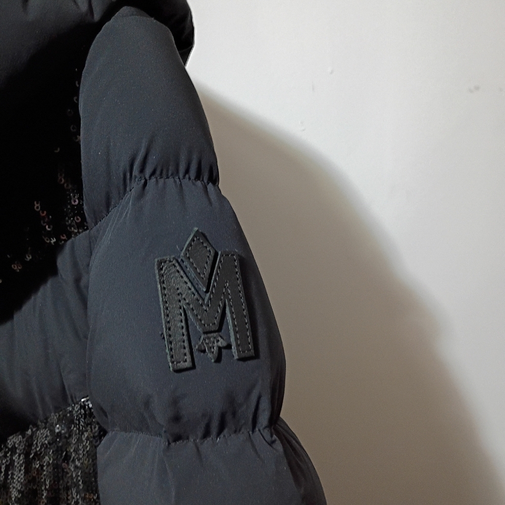 Mackage Adina Down Long Winter Coat With Sequins! Gorgeous!! Size Small Black - Picture 4 of 9